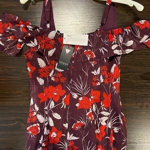 GUESS Ruched Off-Shoulder Tulip Dress | New w/Tag